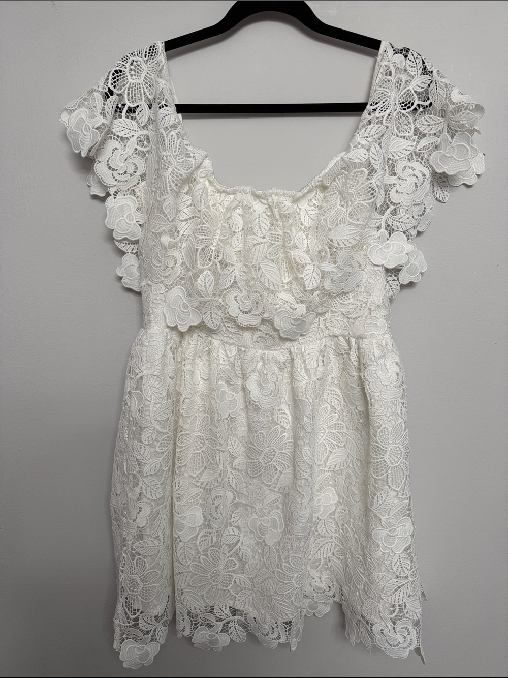 Lovers + Friends White Lace Mini Dress